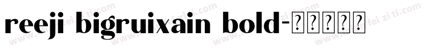 reeji bigruixain bold字体转换